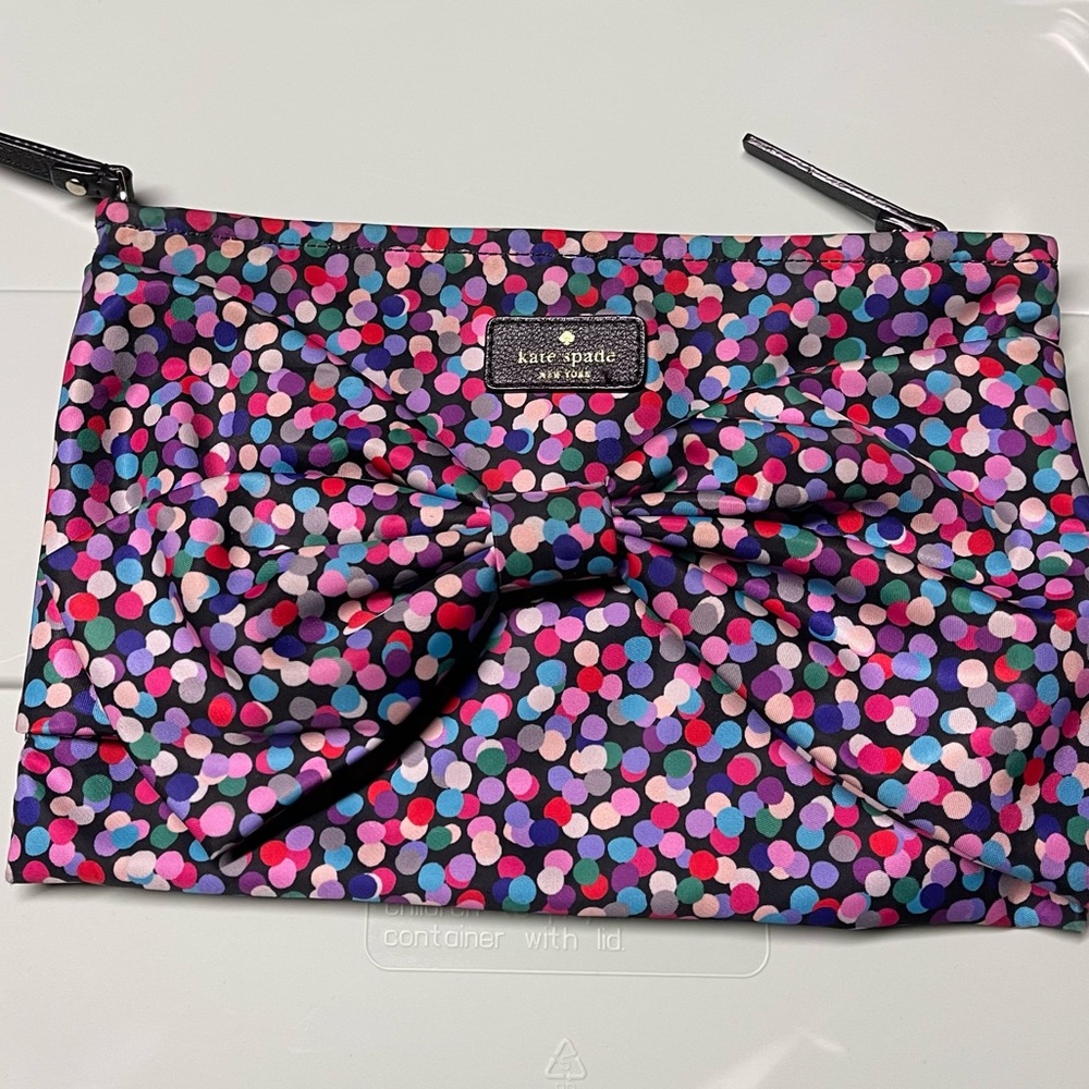 Kate Spade Nylon Bow Wristlet Clutch